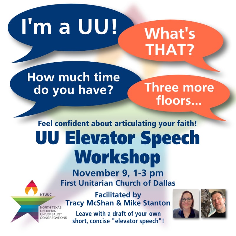 UU Elevator Speech Promotional Flyer